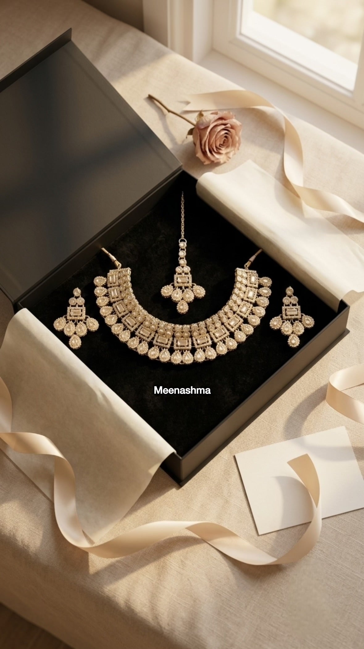 Royal Gold Plated Choker Necklace Set for Women
