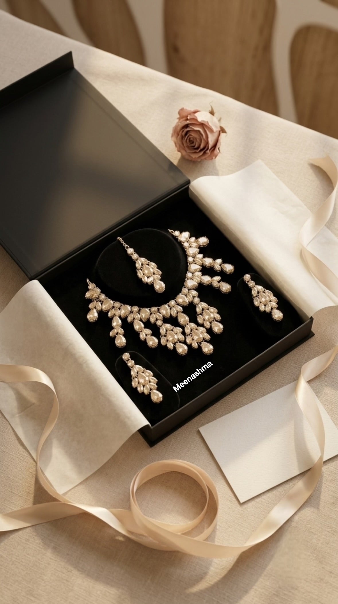 Royal Drop Gold Plated Bridal Necklace Set for Women