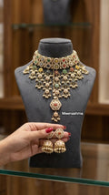 Navrang Heritage Gold Plated Choker Necklace Set for Women
