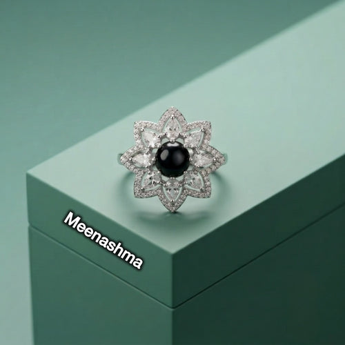 Aurelia Mint Bloom AD Adjustable Ring | Premium Designer Ring for Women