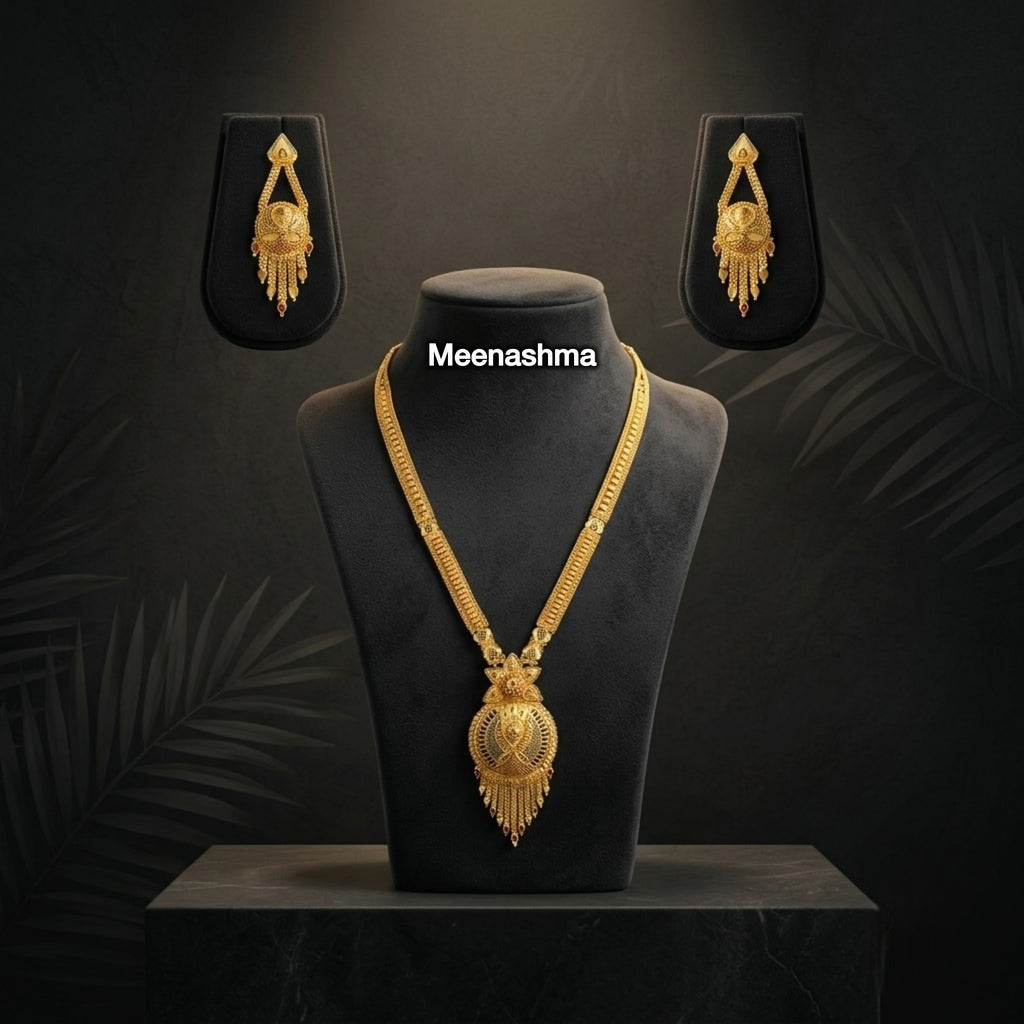 Rajvansh Aura One Gram Gold Pendant Set