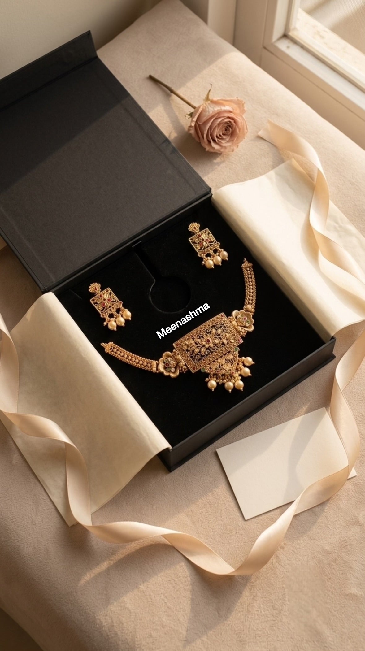 Rajsi Meenakari Gold Plated Choker Necklace Set for Women