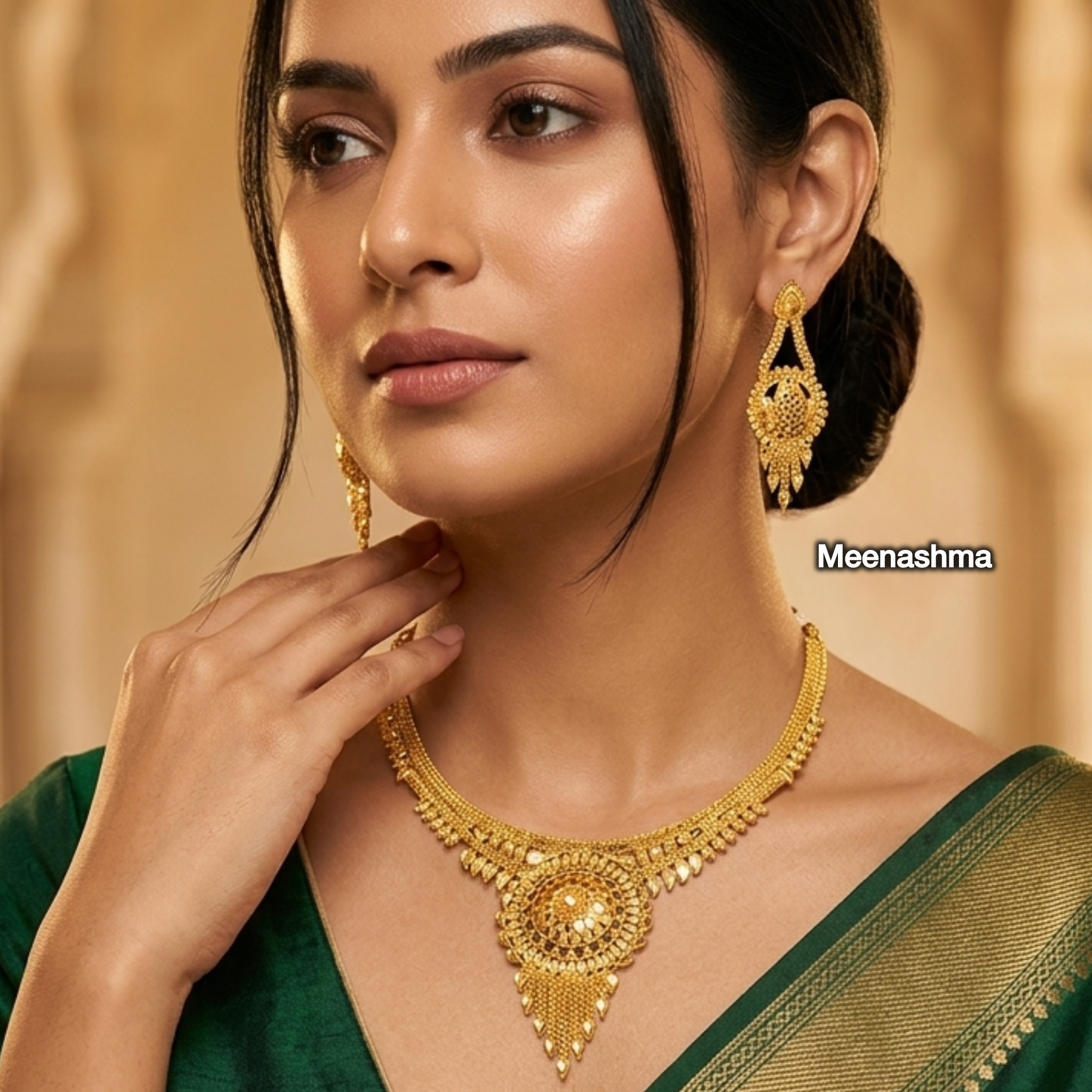 Rajmahal Aura One Gram Gold Heritage Necklace Set