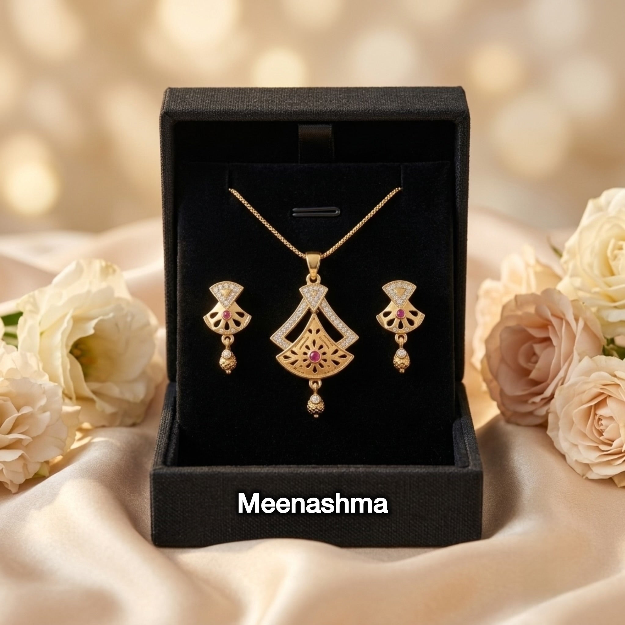 Rajvastra Royale Micro Gold Plated Pendant Set for Women