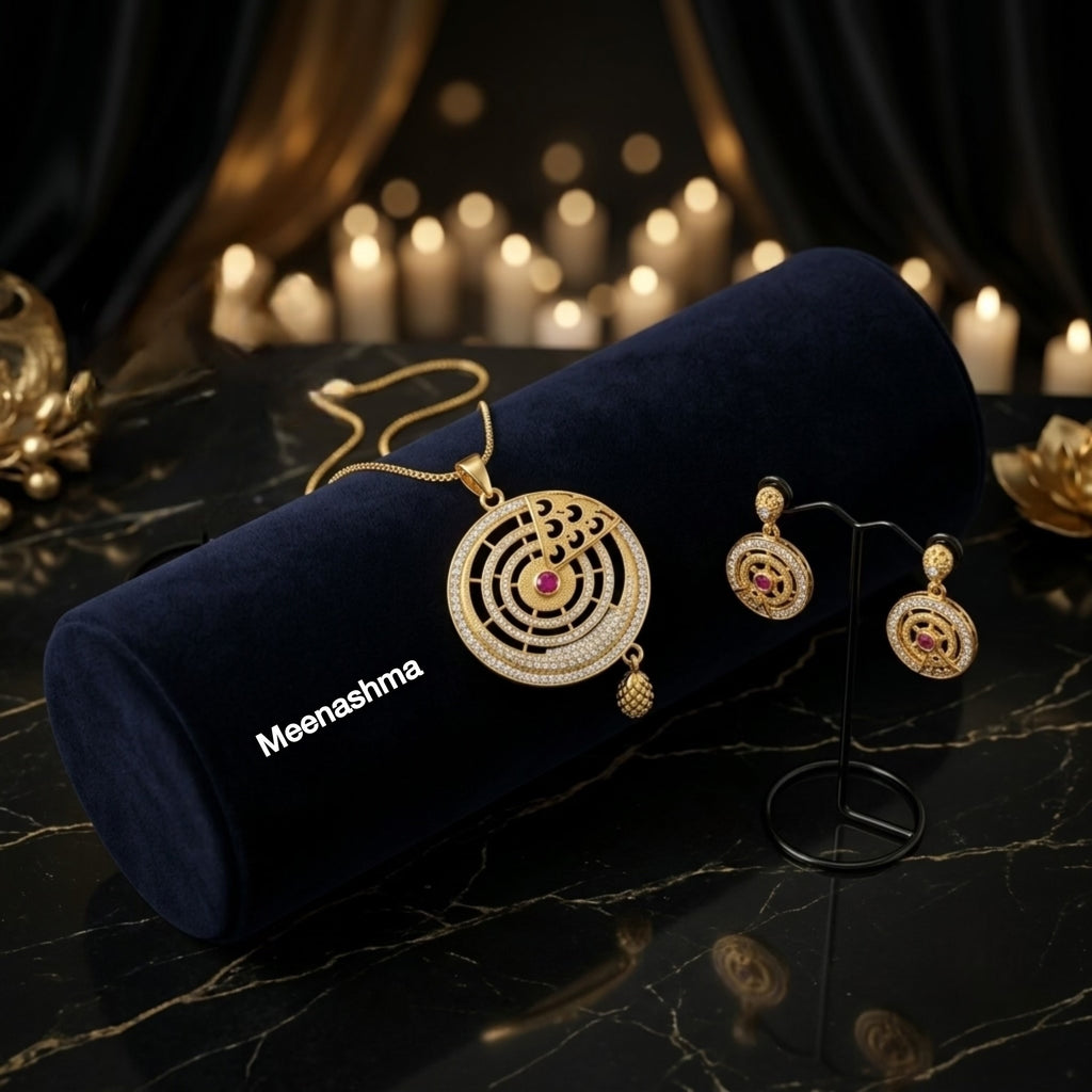 Rajchakra Royale Micro Gold Plated Pendant Set for Women