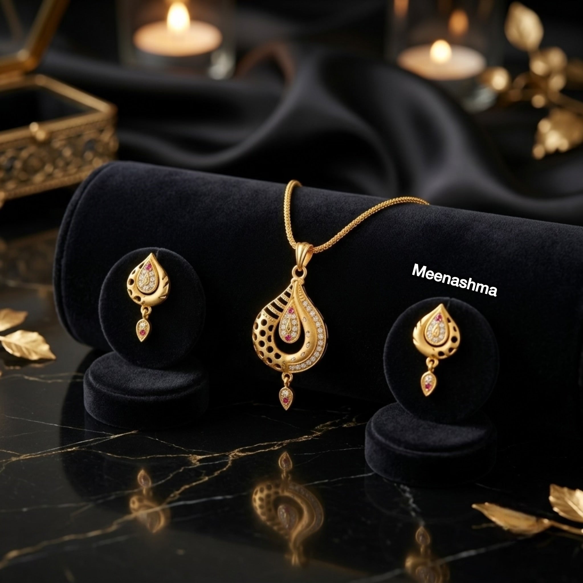 Ratnachakra Royale Micro Gold Plated Pendant Set for Women