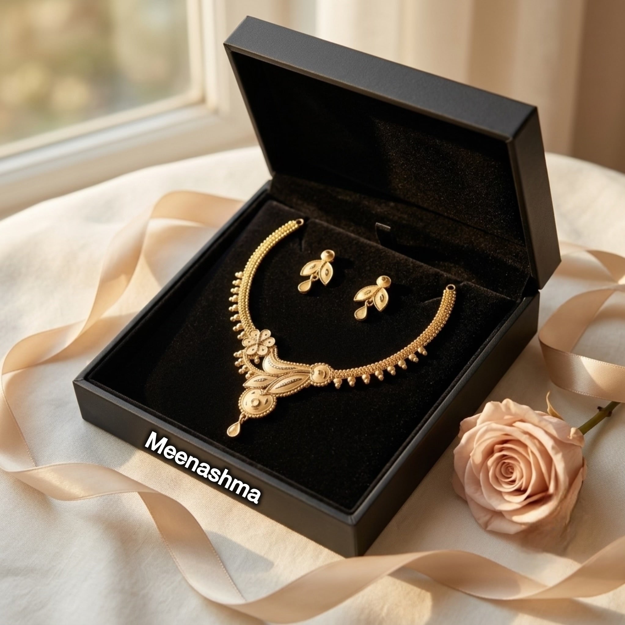 Vanalika Grace One Gram Gold Necklace Set