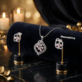 Meenashma Crystal Bloom American Diamond Pendant Set for Women
