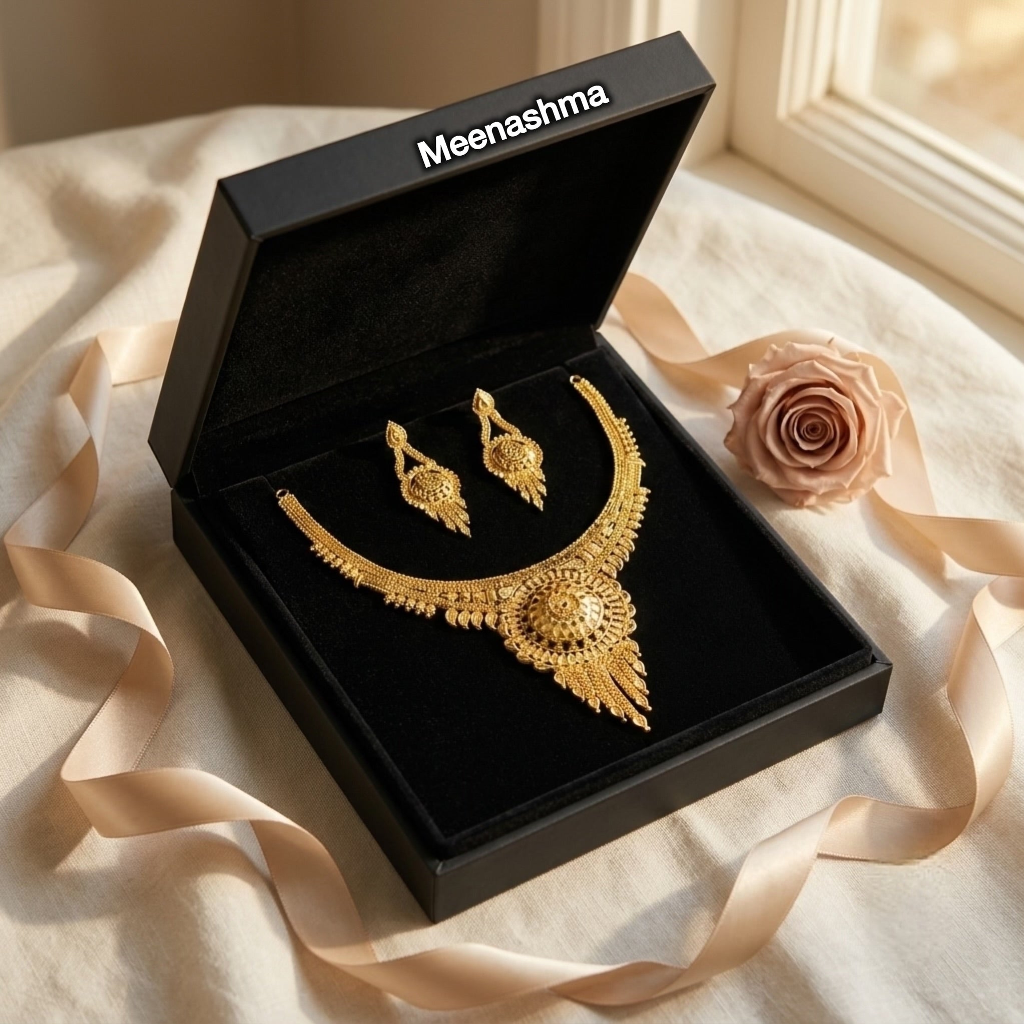Rajmahal Aura One Gram Gold Heritage Necklace Set