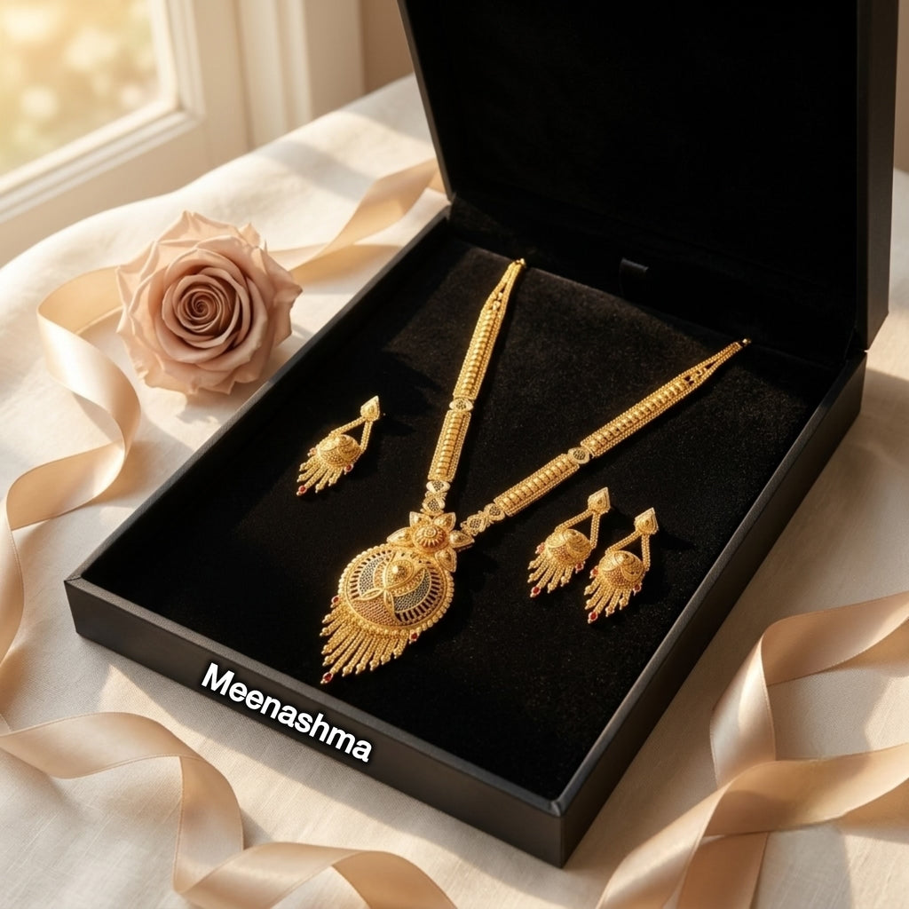Rajvansh Aura One Gram Gold Pendant Set