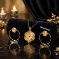 Meenashma Gulratna Royale Micro Gold Plated Pendant Set for Women