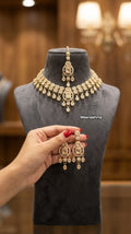 Celestial Halo Gold Plated Necklace Set for Women