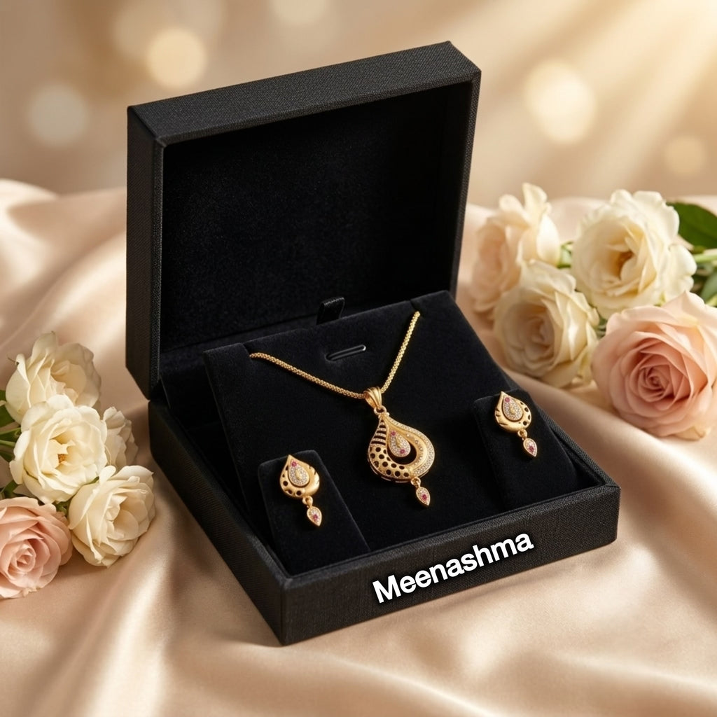 Ratnachakra Royale Micro Gold Plated Pendant Set for Women