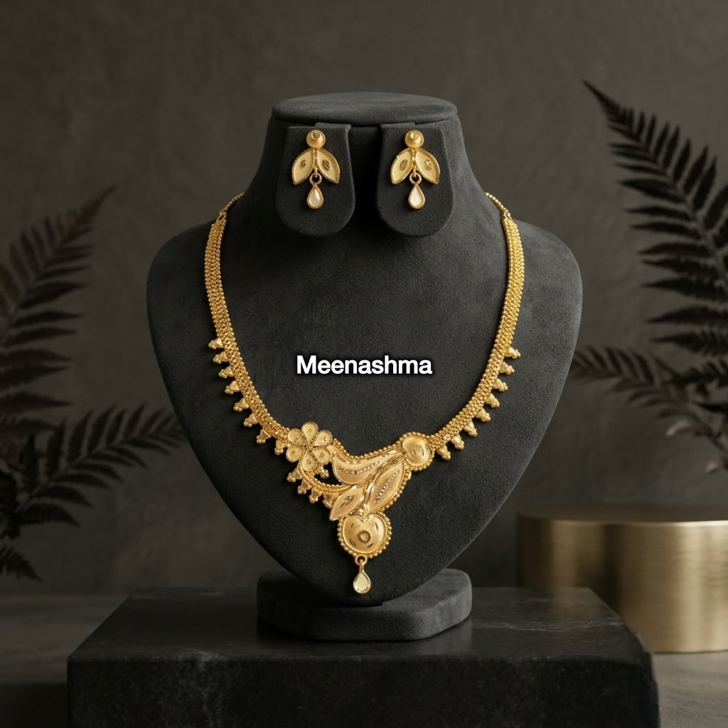 Vanalika Grace One Gram Gold Necklace Set