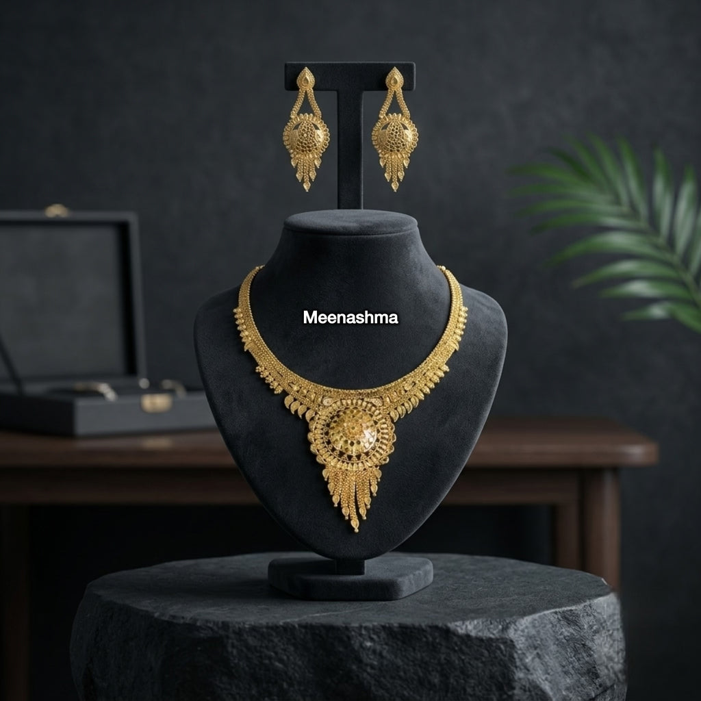 Rajmahal Aura One Gram Gold Heritage Necklace Set
