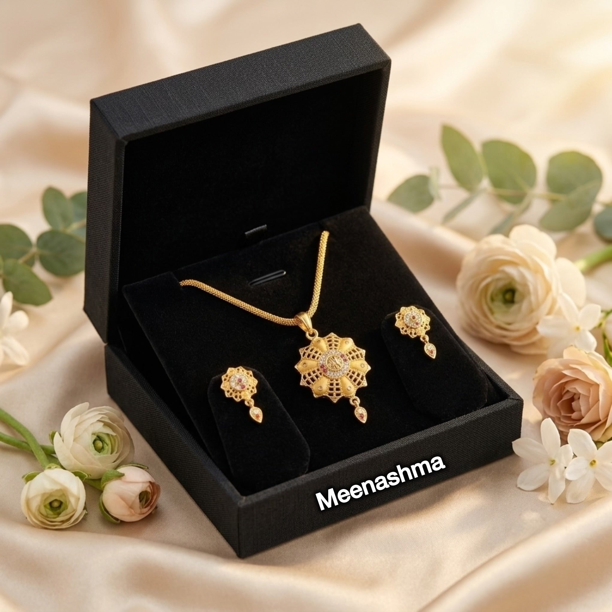 Rajsi Padma Royale Micro Gold Plated Pendant Set