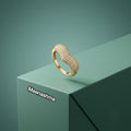 Veloura Luxe Gold Plated American Diamond Band Ring for Women