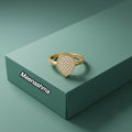 Aurelia Dewdrop Gold Plated AD Ring for Women