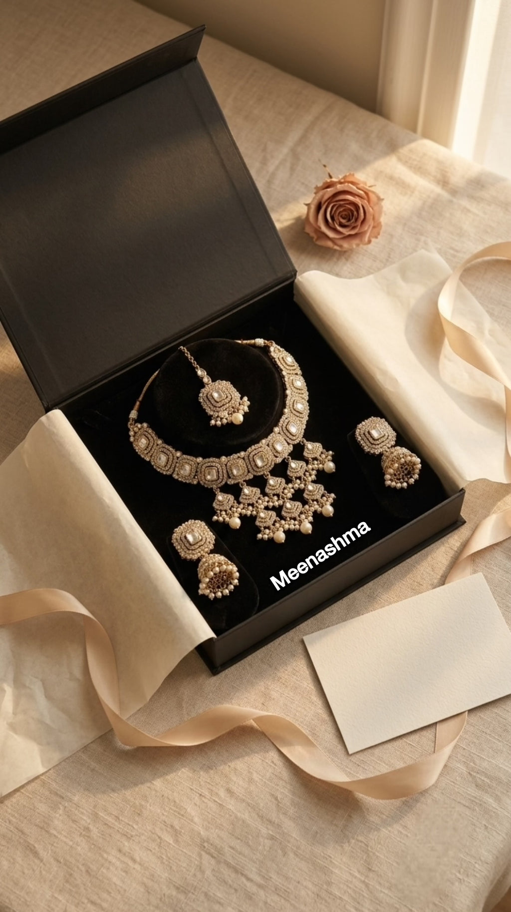 Zareen Moissanite Choker Necklace Set for Women
