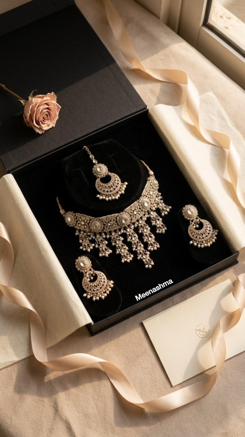 Noor Chand Moissanite Choker Necklace Set for Women