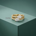 Aurelia Duo Grace Gold Plated AD Adjustable Ring for Women