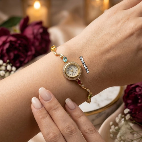 Aurelia Anti Tarnish Crystal Bracelet Watch for Women