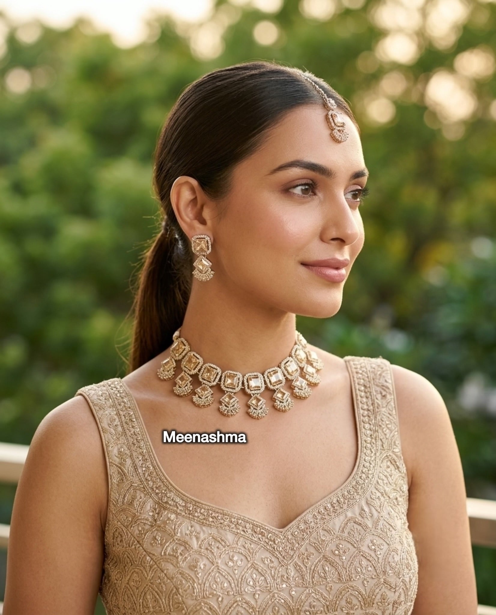 Noor Royale Gold Plated Necklace Set for Women