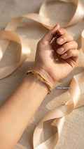 Twisted Gold Plated Open Cuff Bracelet for Women