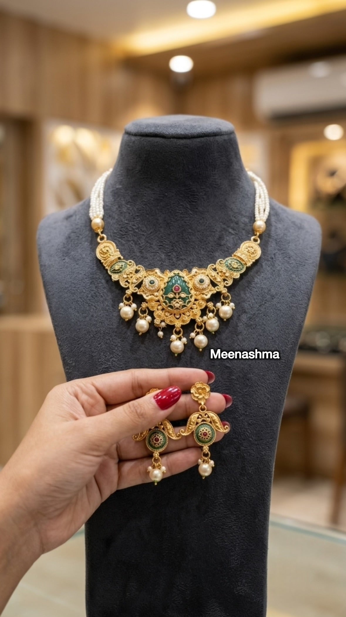 Vaidehi Heritage Gold Plated Choker Set for Women